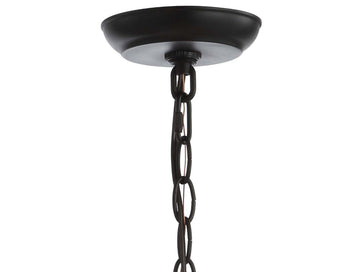 Soka 20" Adjustable Globe Metal/Rope LED Pendant - JONATHAN Y
